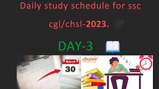 ssc cgl/chsl | Day-3 | MY SSC CGL daily study plan | daily target