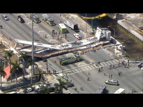 Видео: В Маями пада мост, където има мъртви и ранени