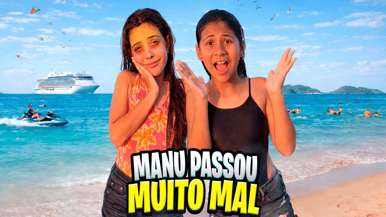 O QUE SERÁ QUE ACONTECEU COM A MANU? DEU RUIM NA PRAIA😳