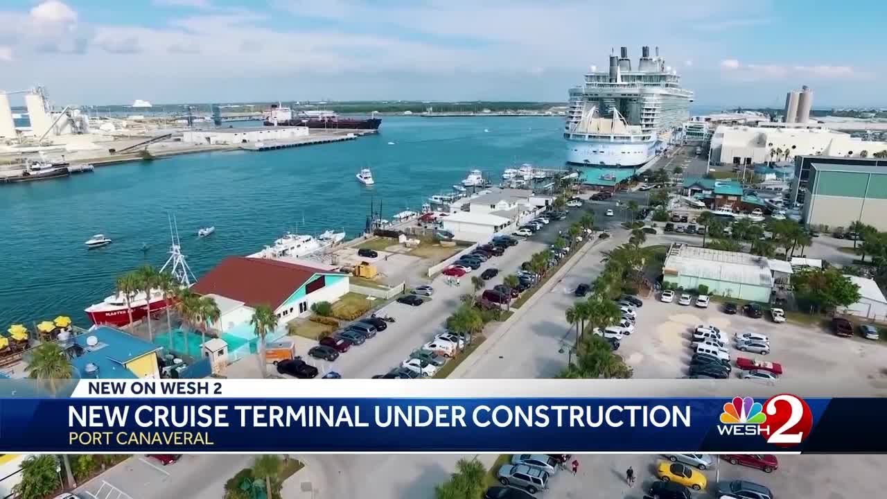 New Cruise Terminal Under Construction At Port Canaveral Youtube