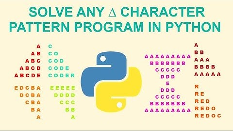 Solve any character pattern in Python