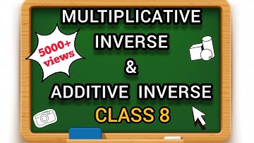 Additive Inverse and Multiplicative inverse Class 8