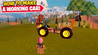 How to build a CAR in NEW LEGO Fortnite Update!