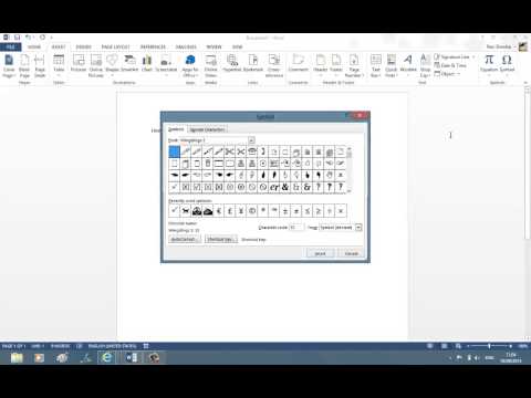 How to insert rupee symbol in Word 2013