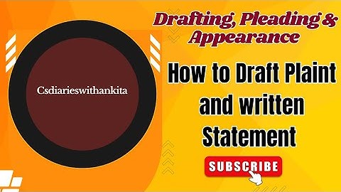 How to Draft Plaint & Written Statement |CS Professional  | Ankita Mishra @Csdiarieswithankita 