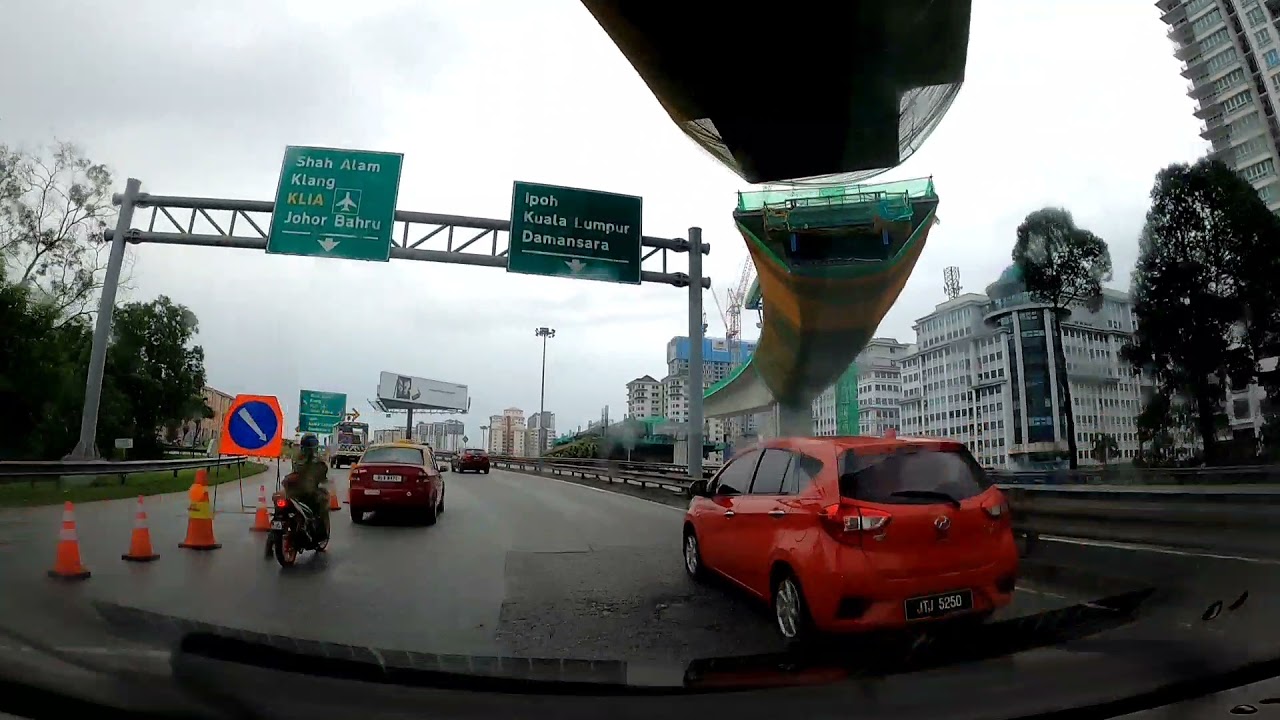 time lapse to Penang, engine no power, Uturn and change car. road