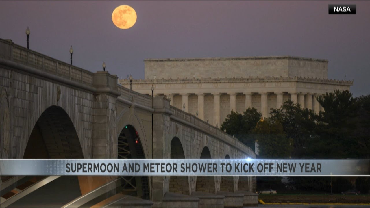 Supermoon and meteor shower to kick off the new year - YouTube