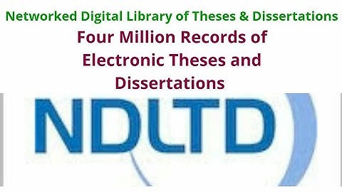 How To Search And Download Thesis And Dissertation From NDLTD ? #QandAJunction #NDLTD