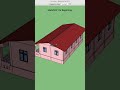 Rural School Design by SketchUp #shorts #freecad #sketchuptraining