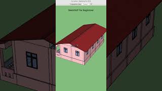 Rural School Design by SketchUp #shorts #freecad #sketchuptraining