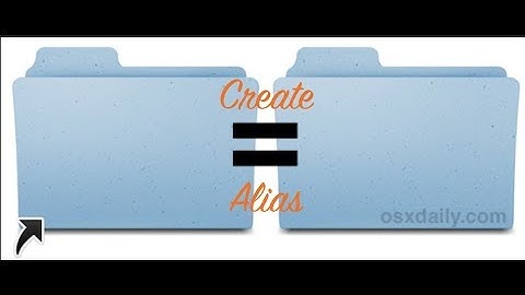 How To Create A Shortcut/Alias In Mac