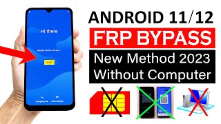 All Mobile ANDROID 11/12 Devices Google Account Bypass ✅ (without computer) Easy Method