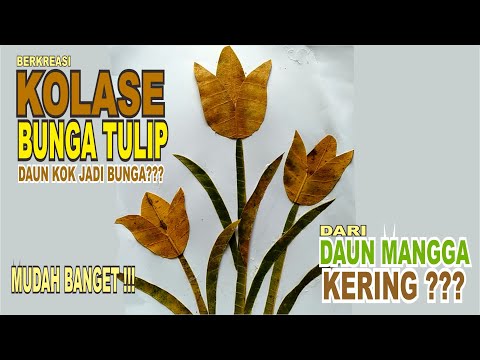 Gambar Kolase  Dari  Daun  Mangga 