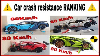 🚨 Lego Car CRASH resistance RANKING 🚨 Lego technic car Crash 80 KM/H | Car Crash Compilation