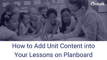 How to add unit content into your lessons on Planboard (2/2)