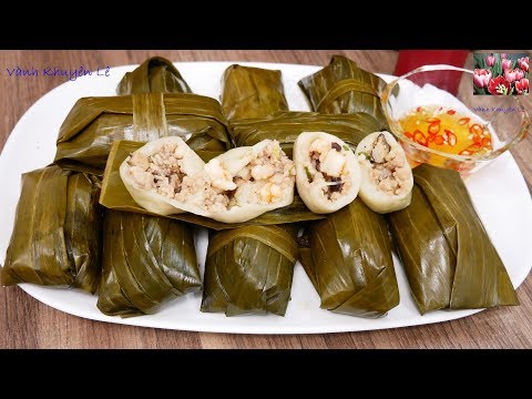 Video BÁNH ÍT NHÂN TÔM THỊT, Bánh Nếp hay BÁNH DỢM, BÁNH RỢM... - youtube