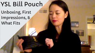 monogram large bill pouch in grain de poudre embossed leather