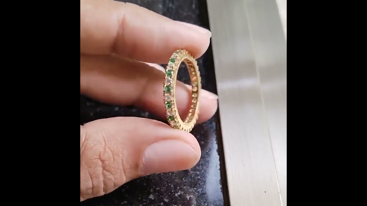 Emerald Diamond Eternity Band,Diamond Wedding Band,Stacking Band, Anniversary Band, UncommonJewelsIN