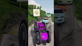 Can Any Car Survive the Bumpy Road? 😱 #BeamNG