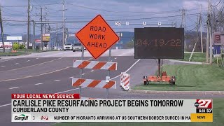 Carlisle Pike resurfacing project starts Monday