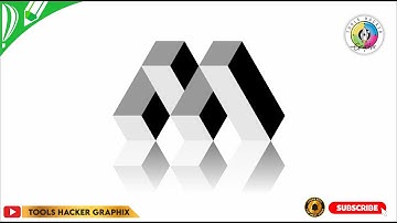 M with 3D Block in Corel Draw | Tools Hacker Graphix