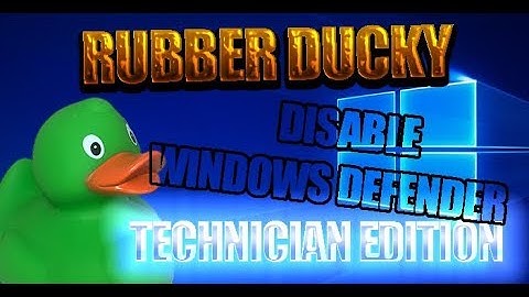 Rubber Ducky Disable W10 Defender Technician Edition
