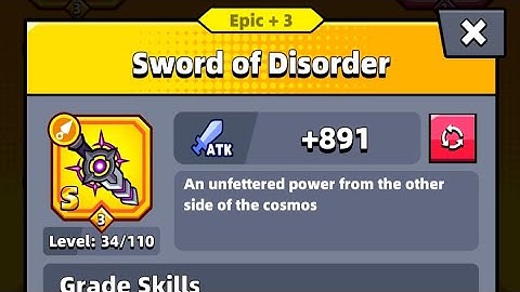 HOW TO MERGE EQUIPMENT FROM EXCELLENT TO EPIC 3 IN SURVIVOR.IO -- NEW WEAPON SWORD OF DISORDER
