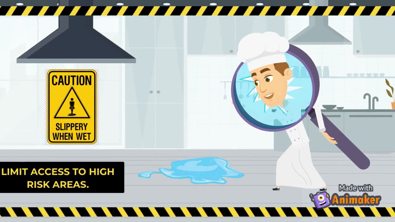 Riza's Animation about Occupational Health and Safety Practices of Slipping Hazard in Kitchen Area