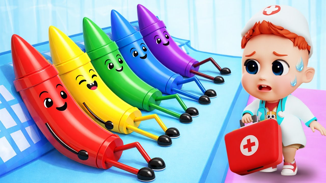 The Pencil Line Challenge | Doctor Checkup Song | Learn Colors | Bibiberry Nursery Rhyme & Kids Song