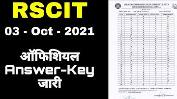 RSCIT Answer key 3 October 2021 Rscit Answer key today | RSCIT AnswerKey 3 October 2021 #shorts