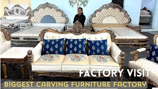 New Style of Royal Carving Furniture From India's Biggest Furniture Factory Teakwood Sofa Bed Chairs