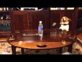 Sharing Dog struggles to reach water bottle on the table (video) Love