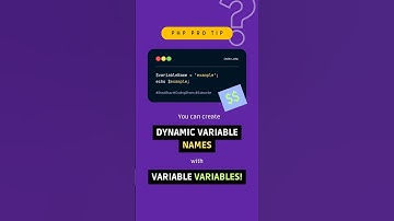 PHP Pro Tip: Create Dynamic Variable Names with Variable Variables! #laravel #codingshorts