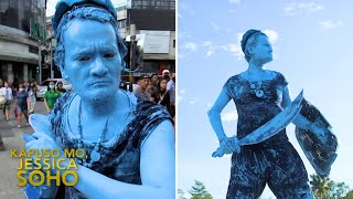 Meet Blue Man— ang human estatwa sa Cebu! | Kapuso Mo, Jessica Soho