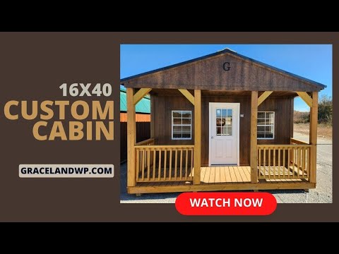 Video ✅CUSTOM 16x40 Cabin by Graceland👍 