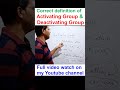 Activating and Deactivating Groups || Correct definition with best Examples by Dr. RamaKant #shorts