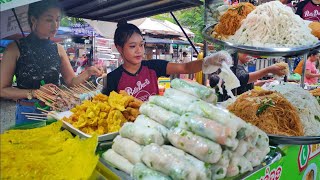 Cambodian Street Food Compilation  Yellow Pancake, Summer Rolls, Khmer Noodles, Grilled Meat & More