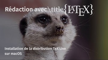 Installation de la distribution TeX Live sur macOS