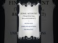 FINAL ACCOUNT PRACTICE QUESTIONS.