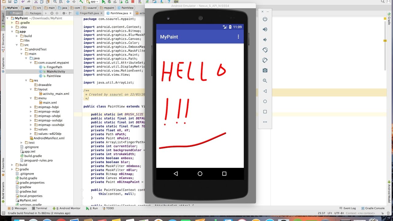 android emulator draw no program