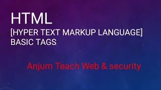 Lecture 3: Html Basic Tags