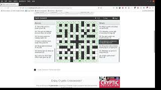 Cryptic Crossword live solve -- Lovatts 26.12