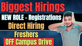 Biggest OFF Campus Job Drive For 2024 , 2023 , 2022 , 2021 Batch Hiring | Latest Fresher Jobs