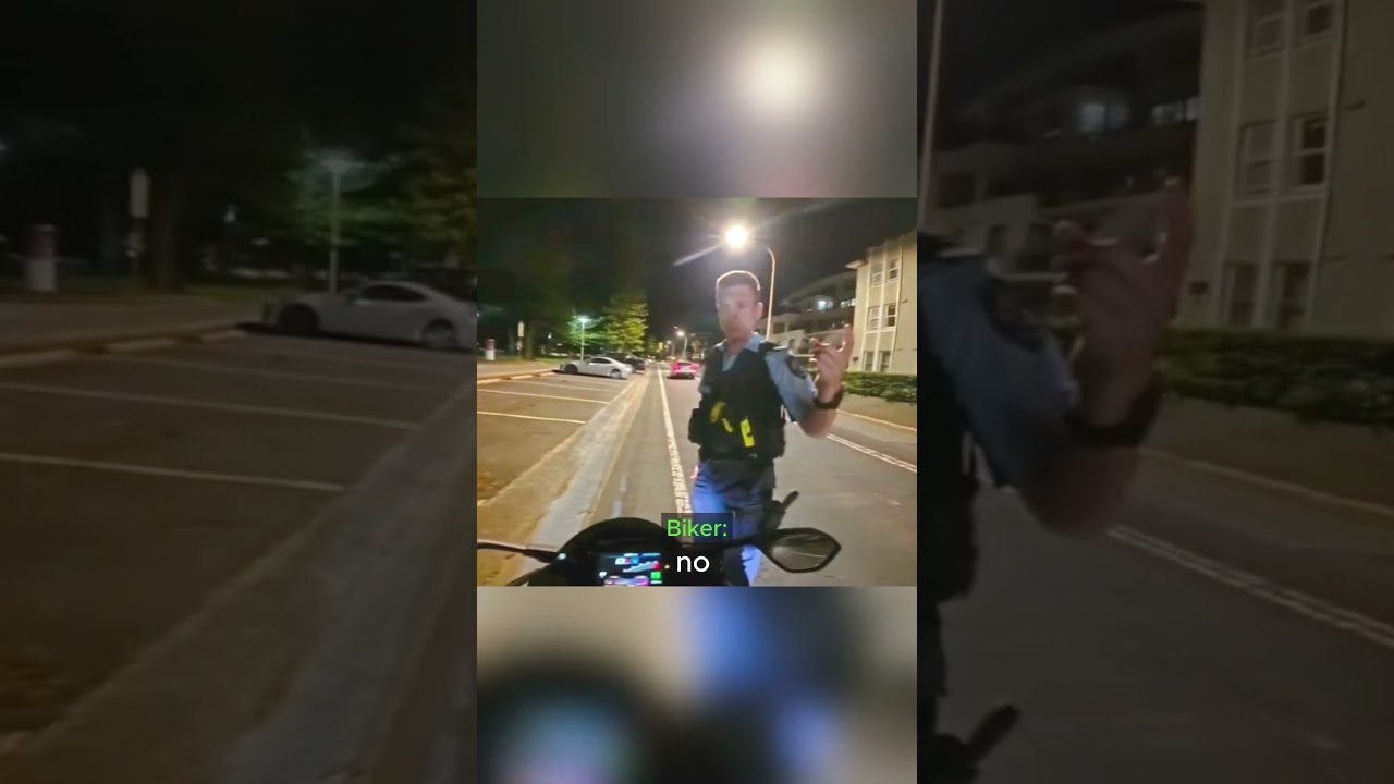 Police mistakes a biker