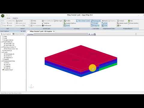 Oasys PDisp Tutorial: Opening a new file and entering soil data