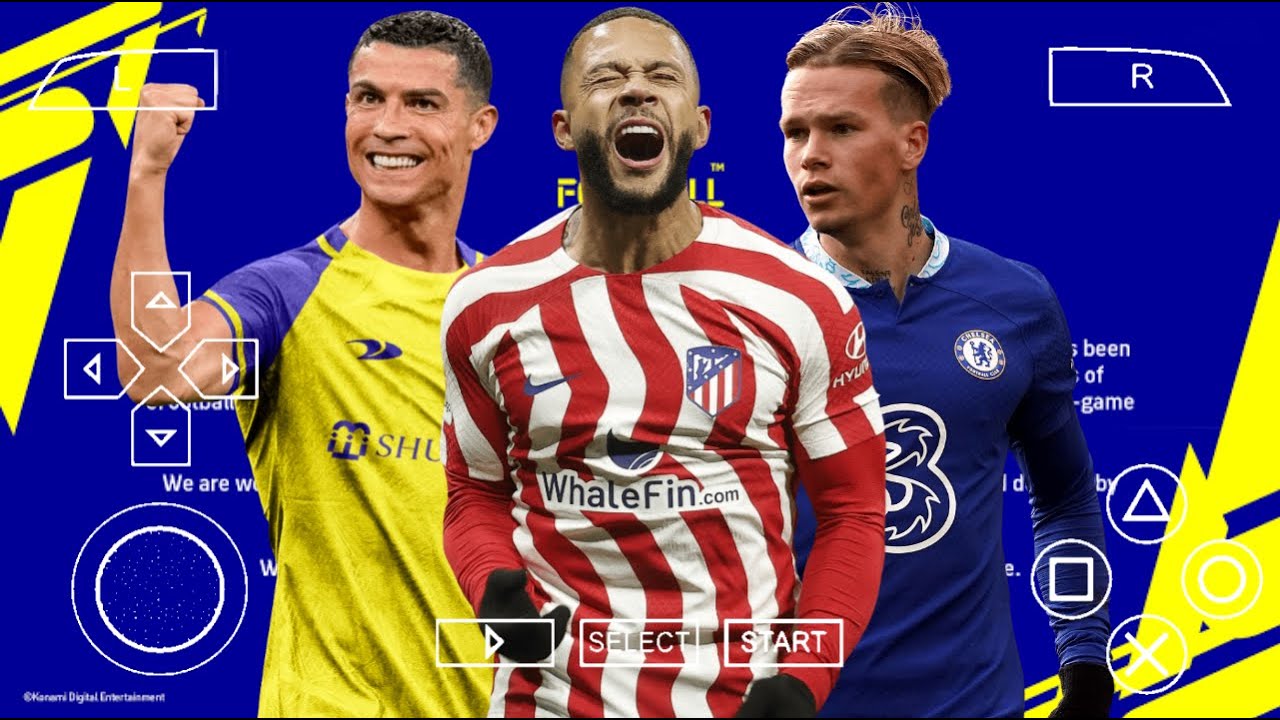 eFootball PES 2023 PPSSPP Camera PS5 Kits 2023 Android Download