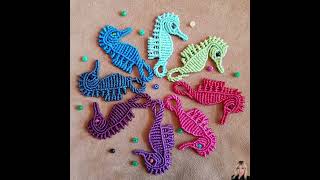 Macrame seahorse step by step instructions 
