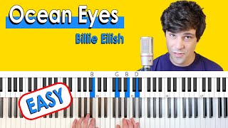 Ocean Eyes EASY PIANO CHORDS TUTORIAL