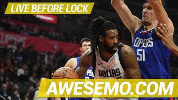 Yahoo, FanDuel & DraftKings NBA DFS Live Before Lock - Tue 1/22 - Awesemo.com