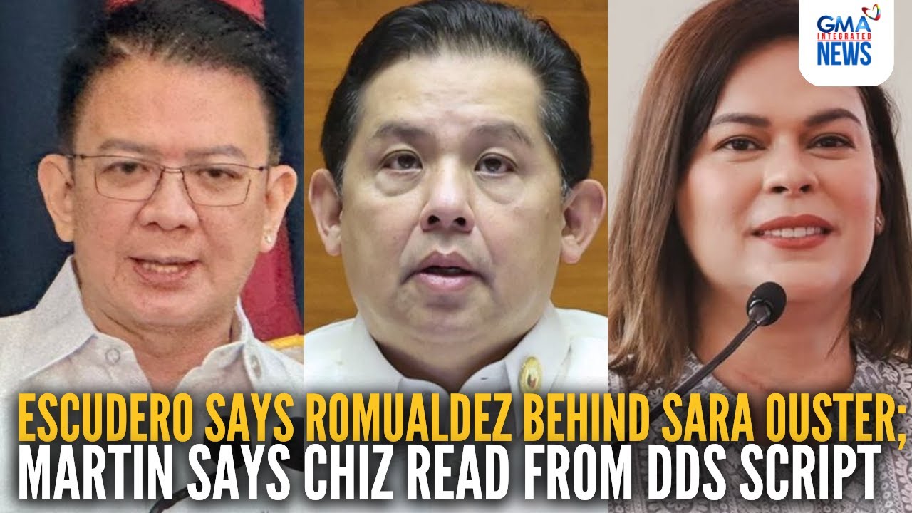 Escudero links Romualdez to VP Sara ouster, Martin says Chiz echoes DDS script | GMA Integrated News